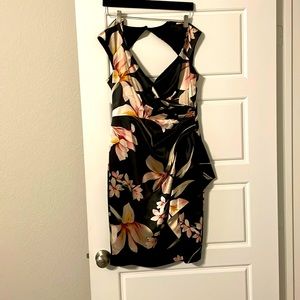 Maggie London cocktail dress with floral print size 10